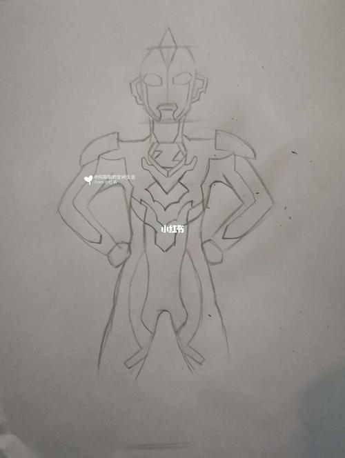 奥特曼泽塔简笔画步骤后续补涂色