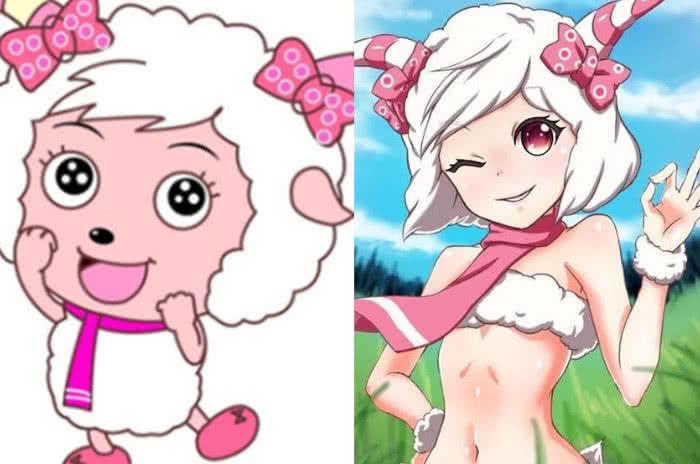 当喜羊羊变成真人版:懒羊羊单纯,美羊羊曼妙,看到小灰灰恋爱了