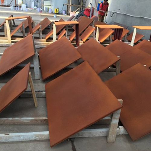 货源充足 来图定制 q235nh耐候钢板红锈板公园凳子用景观耐候钢板
