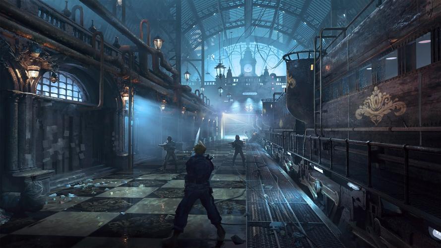 《最终幻想7:重制版》新概念设计图 游戏场景美轮美奂