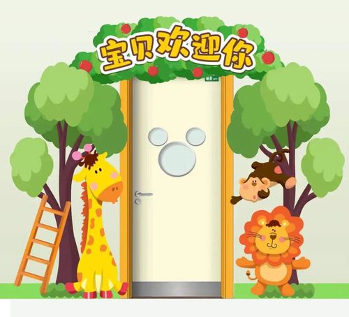 【环创素材】幼儿园卡通欢迎牌|门牌电子版素材素材