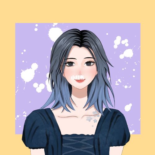 短发女孩头像～手绘_短发_手绘_头像_文化_绘画