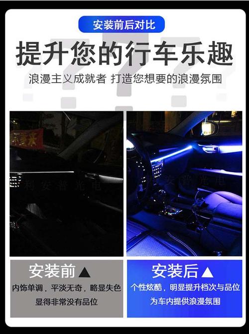 汽车导光条改装超亮氛围灯 裙边一体 车载内饰 mma 通体光纤 3.