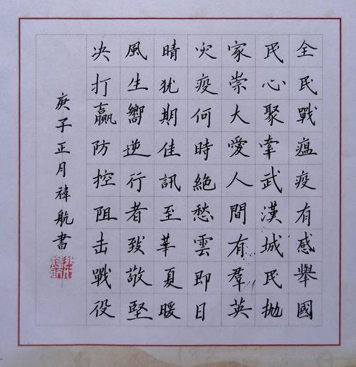 "众志成城,战疫必胜"——乐山市硬笔书法家协会会员及部分学生作品