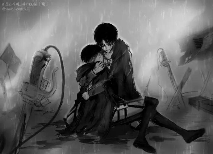 一个人淋雨伤感的动漫图片