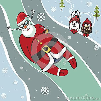 无舵雪橇简笔画