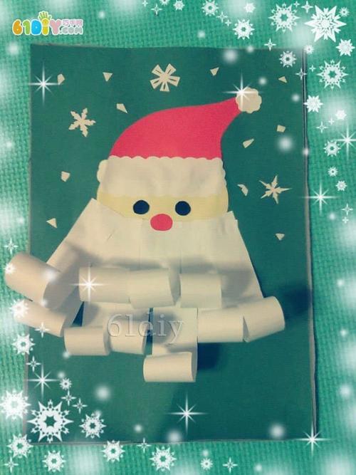 剪纸拼贴画 圣诞老人制作方法- 儿童手工- 杨二嫂网