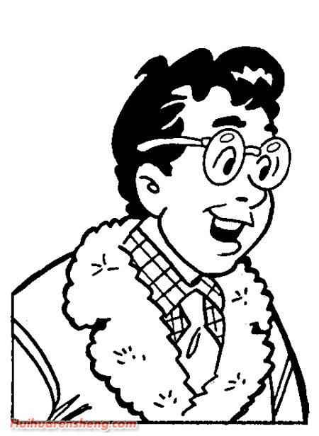 尖鼻子卡通人物简笔画图片(14)