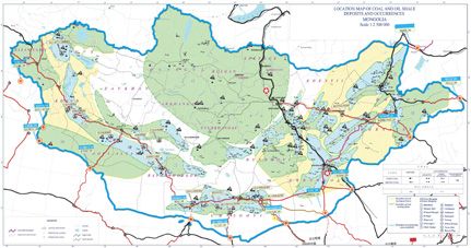 矿产分布图(蒙古,苏丹,俄罗斯)