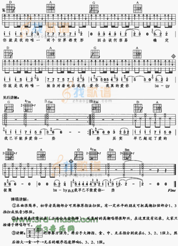 《唯一》吉他谱