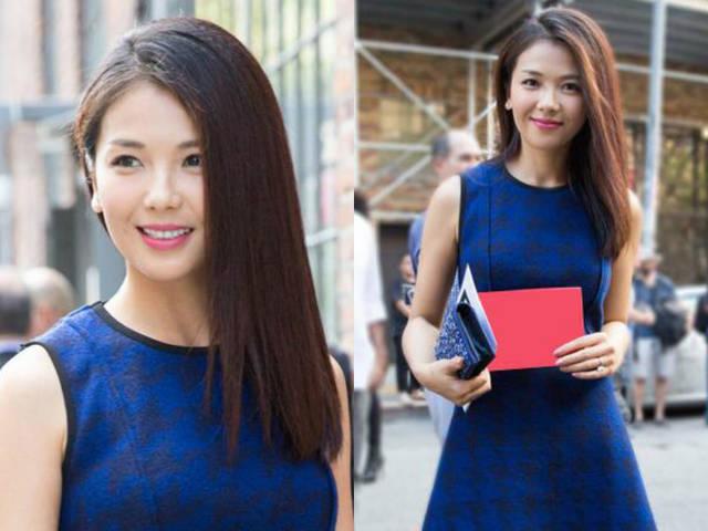 温婉俏丽的女明星中长发直发发型