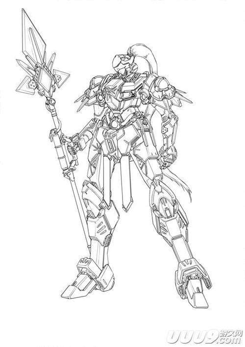 超简单的机甲简笔画
