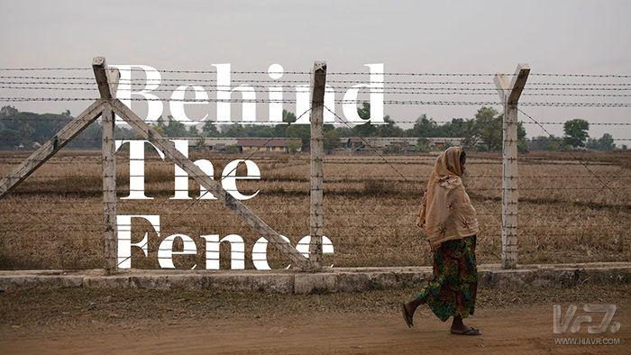 behind the fence
