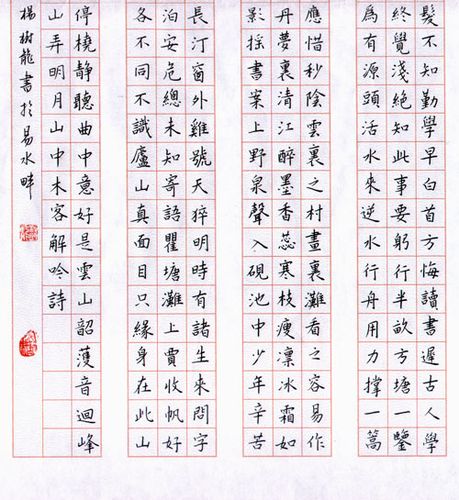 > 杨树龙·硬笔书法网上拍卖作品(y213)