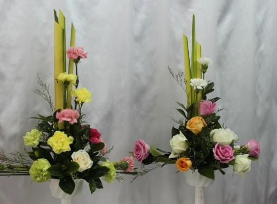 l型插花--深圳学插花,花艺培训,插花培训,学花艺,花艺师考证,天元莎莎