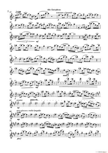 grigri(四重奏中音萨克斯分谱)