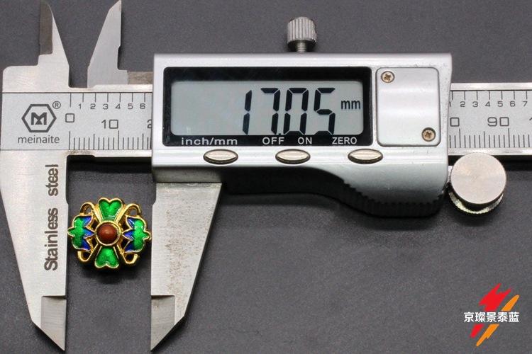 铜胎滴油烧蓝 仿景泰蓝17mm*15mm隔珠背云 饰品配件散珠031