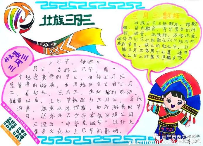 壮族三月三手抄报图片及内容-手抄报