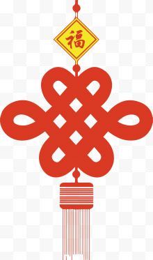 手绘福字中国结