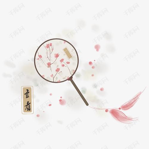 立春中国风古风团扇