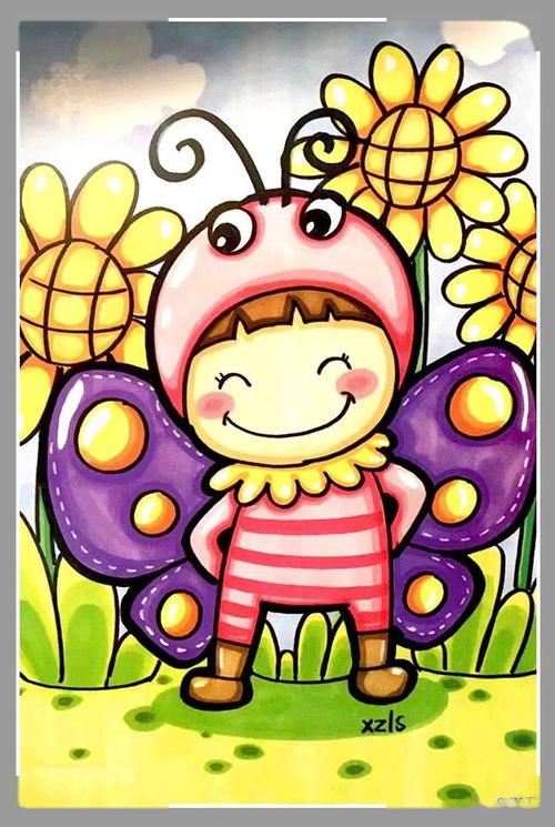 素材|简单易学的儿童画精选20例