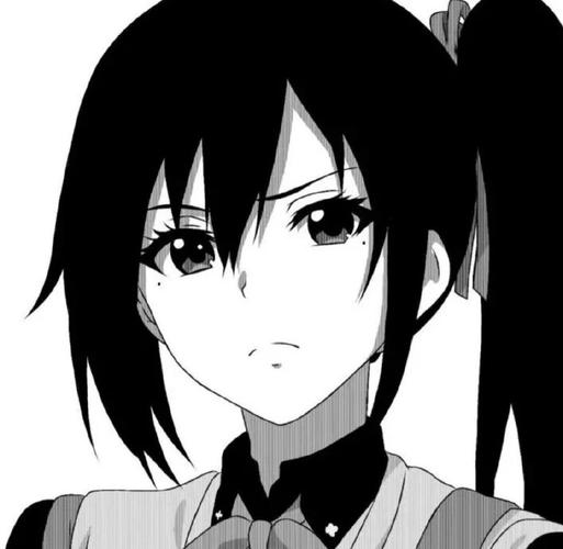 黑白风高冷动漫女生头像