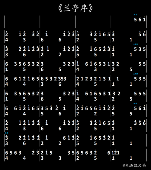 兰亭序光遇琴谱321指