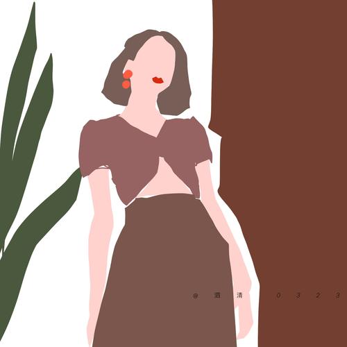 色块人物插画练习