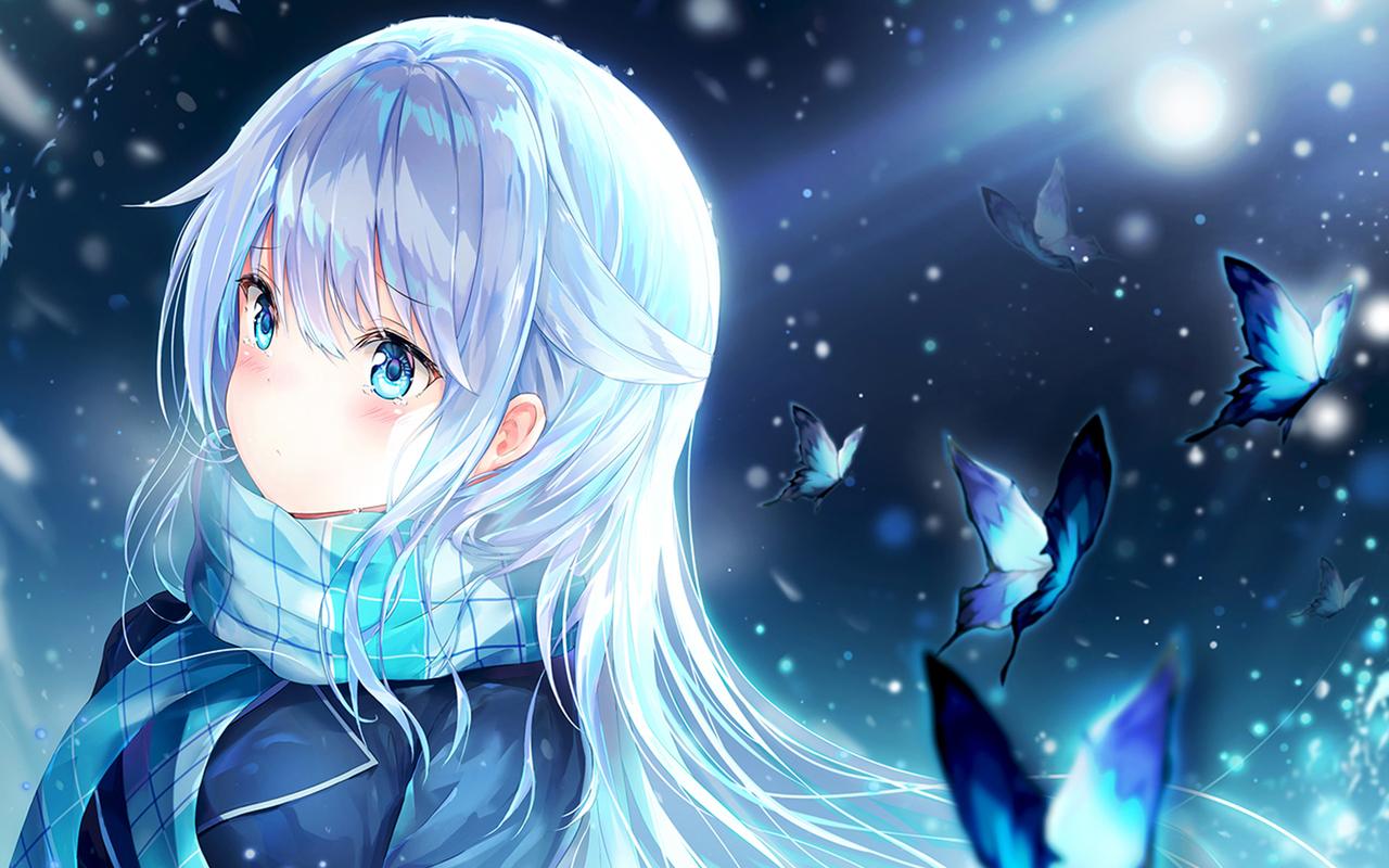 可爱二次元卡通美女高清桌面壁纸-卡通动漫-手机壁纸