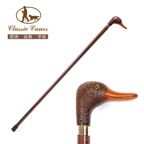 英国进口英伦绅士手杖拐杖实木拐棍登山杖鸭头登山杖