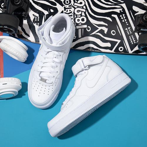 nike耐克空军一号男鞋2021新款中帮休闲鞋板鞋小白鞋男cw2289-111