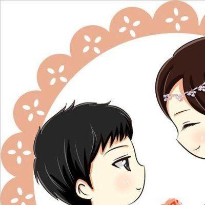 卡通情侣图片婚纱头像高清图片
