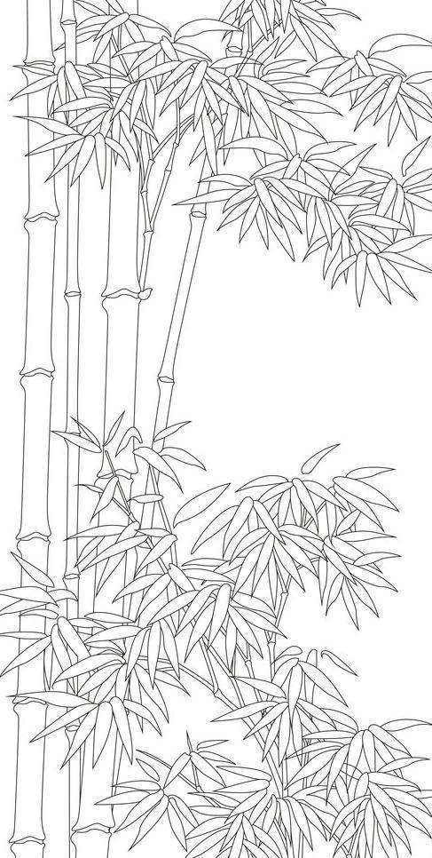 美术六年级下册人教版竹子简笔画