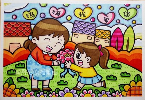 母亲节儿童画