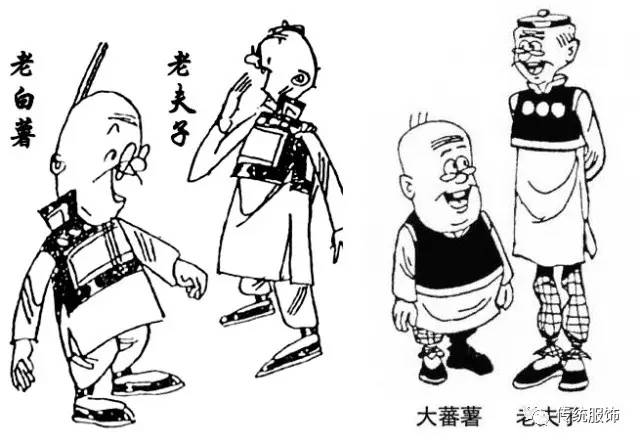 △ 朋弟(左)与王泽(右)的"老夫子"等人物