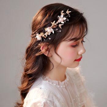 漂亮小女孩戴的儿童头饰公主发饰女童发夹小朋友生日晚宴饰品套装仙气