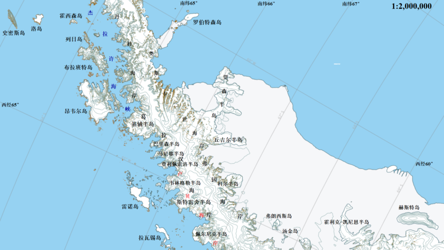 南极半岛分幅详细地图集