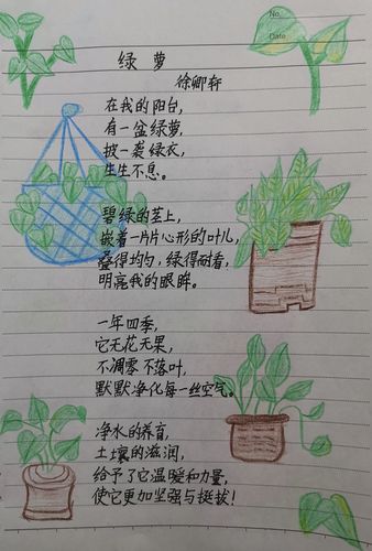 市实验菱湖校区四(8)班"轻叩诗歌大 写美篇 这些身边的植物  在