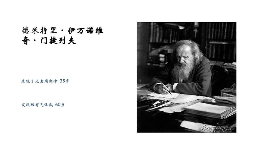 德米特里·伊万诺维 奇·门捷列夫 发现了元素周期律 35岁