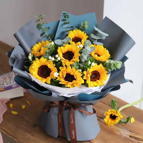 卓盛花卉 鲜花速递向日葵玫瑰满天星花束生日礼物送闺蜜送男友送同事