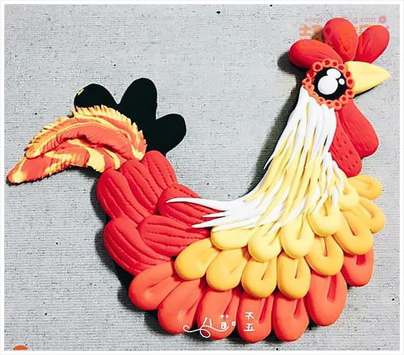 超轻粘土大公鸡的捏法 粘土做公鸡