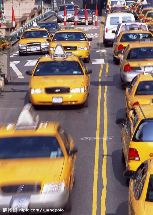 出租车群图片
