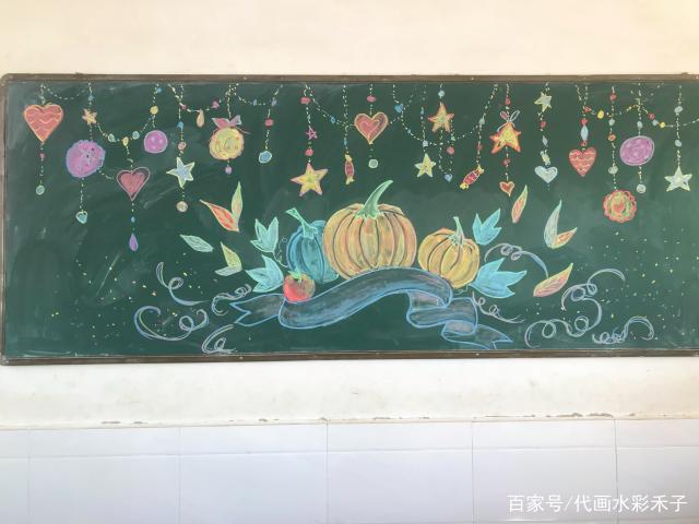 一幅超可爱的小脑瓜黑板报