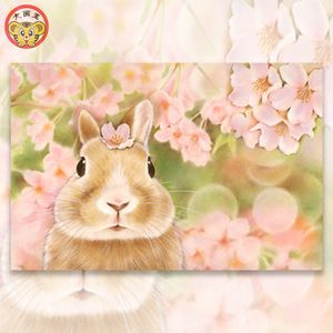 小清新草地上的小兔子 大画王diy数字油彩画手工填色涂鸦数字油画