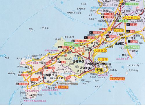 大连市旅游交通地图 含地铁线 高清防水版 大连市旅游交通地图 轨道