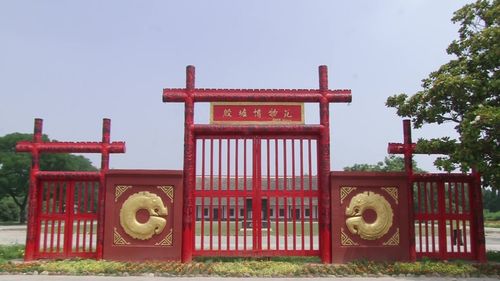 航拍河南安阳市殷墟宫殿宗庙遗址_1920x1080_高清视频