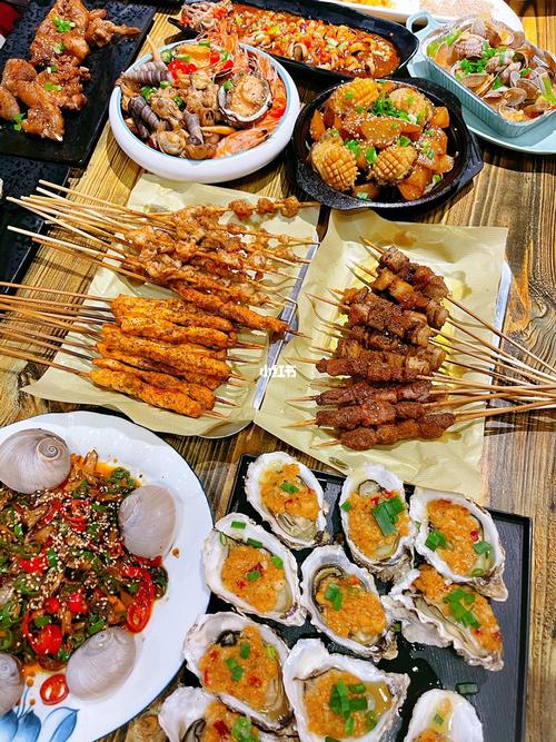 宝藏夜宵_夜宵_海鲜_生蚝_蛏子_烤串_探店_美食_美食