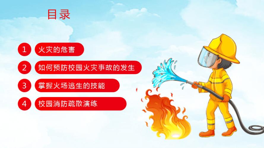 2020年消防日学校消防疏散演练ppt课件