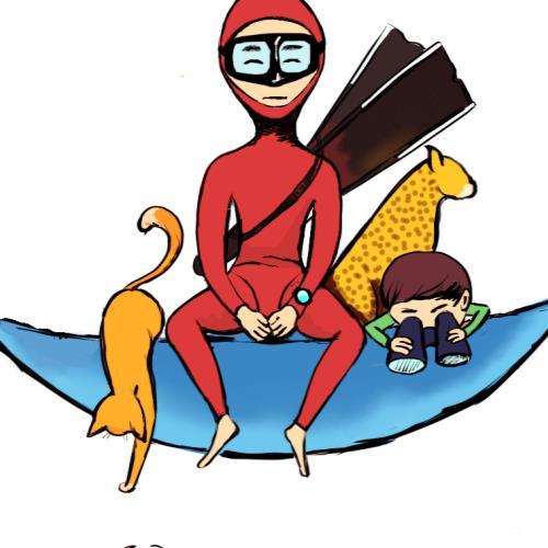 自由潜的人简笔画