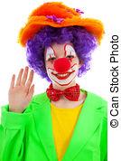 有趣, 色彩丰富, 穿着, 小丑, 孩子, 肖像